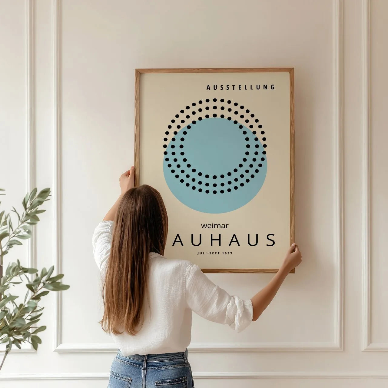 Bauhaus Blau Leichtes Poster