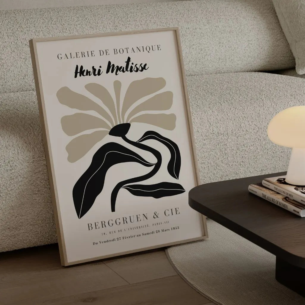 Henri Matisse – Blume Schwarz Beige Poster