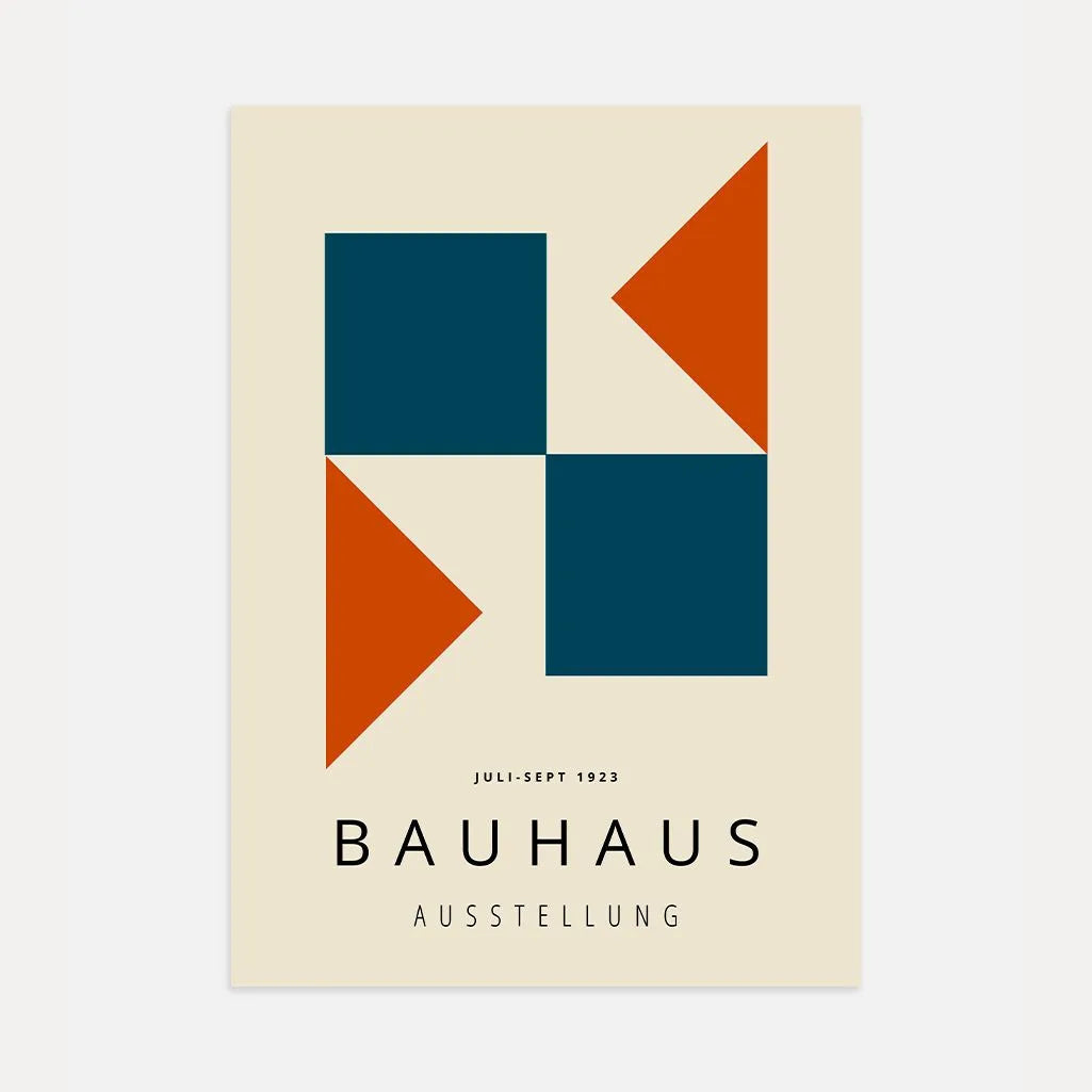 Bauhaus Kontrast Blau Poster
