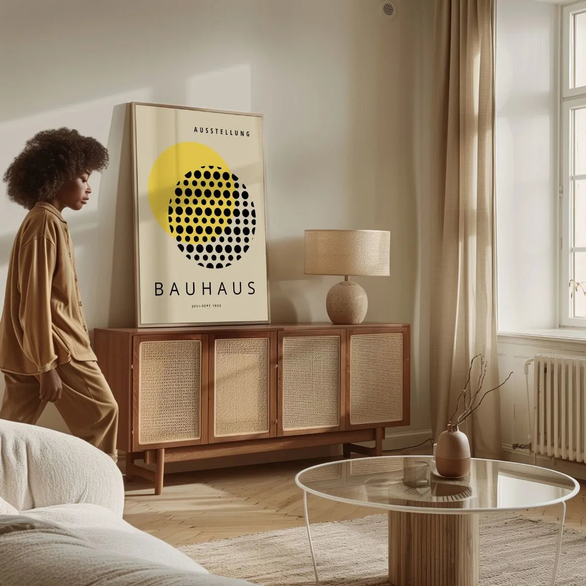 Bauhaus Gelb Sonne Poster