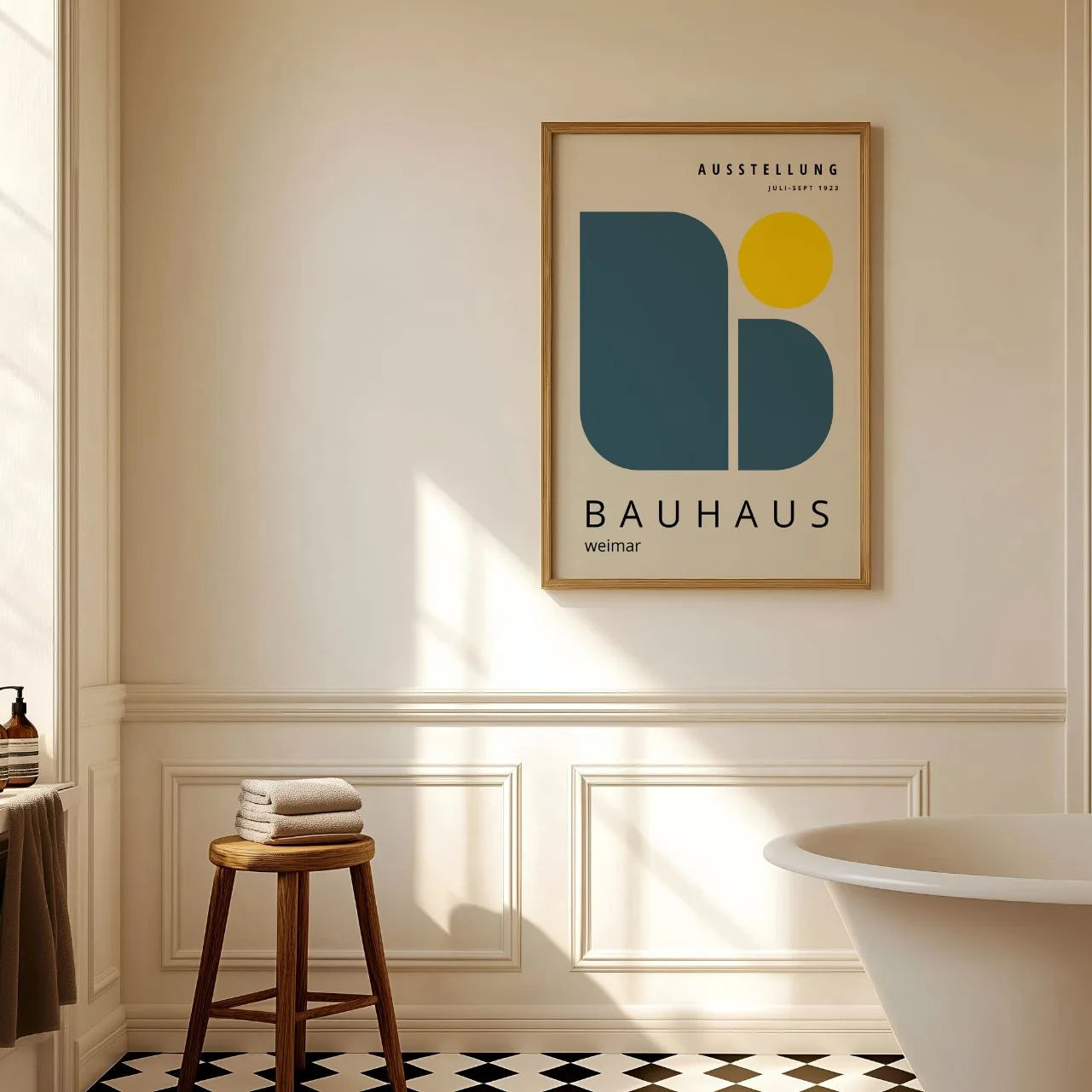Bauhaus Blau Balance Poster