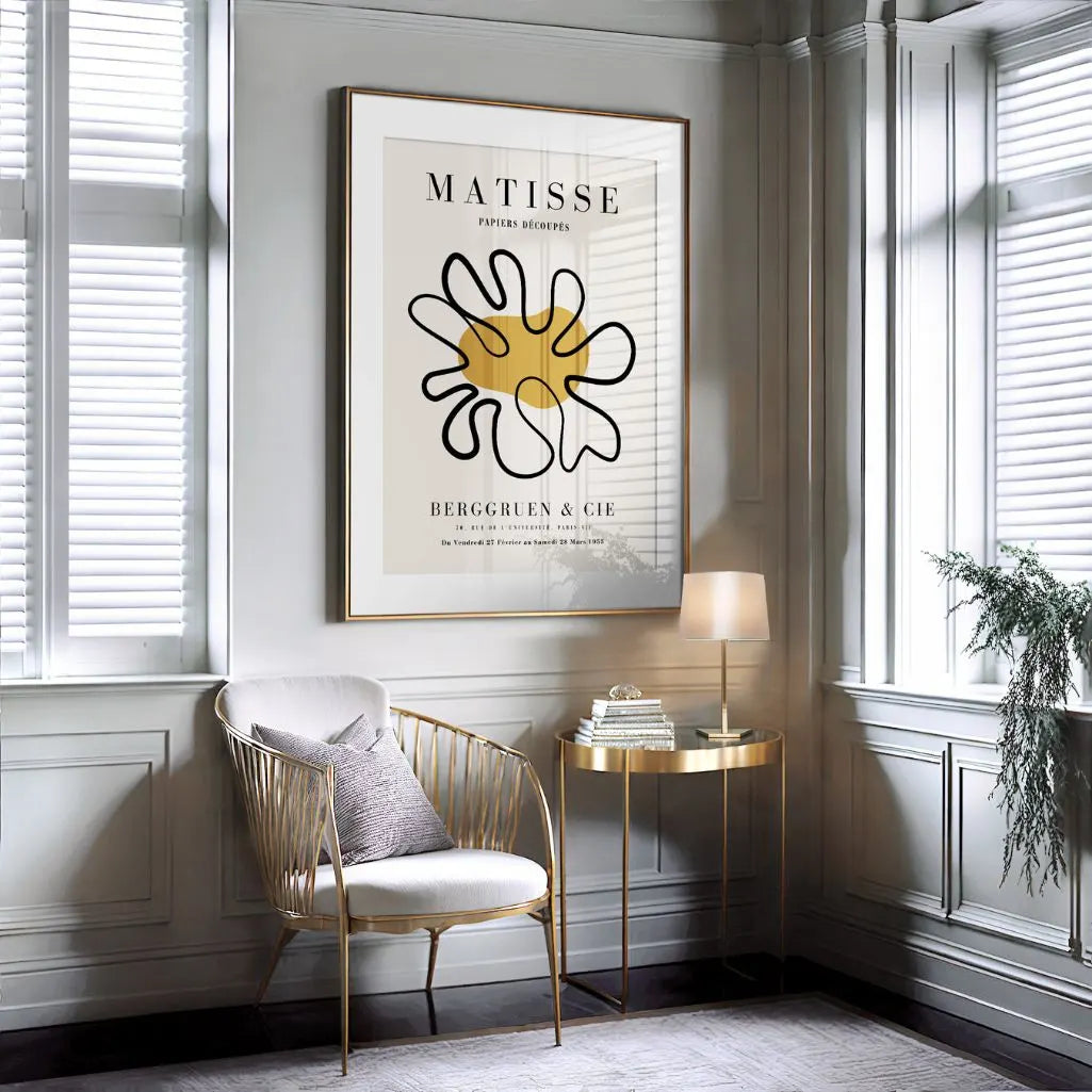 Henri Matisse – Scherenschnitt Poster Senfgelb