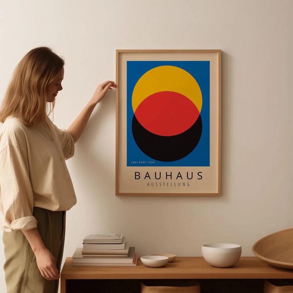 Bauhaus Blau Kontrast Poster