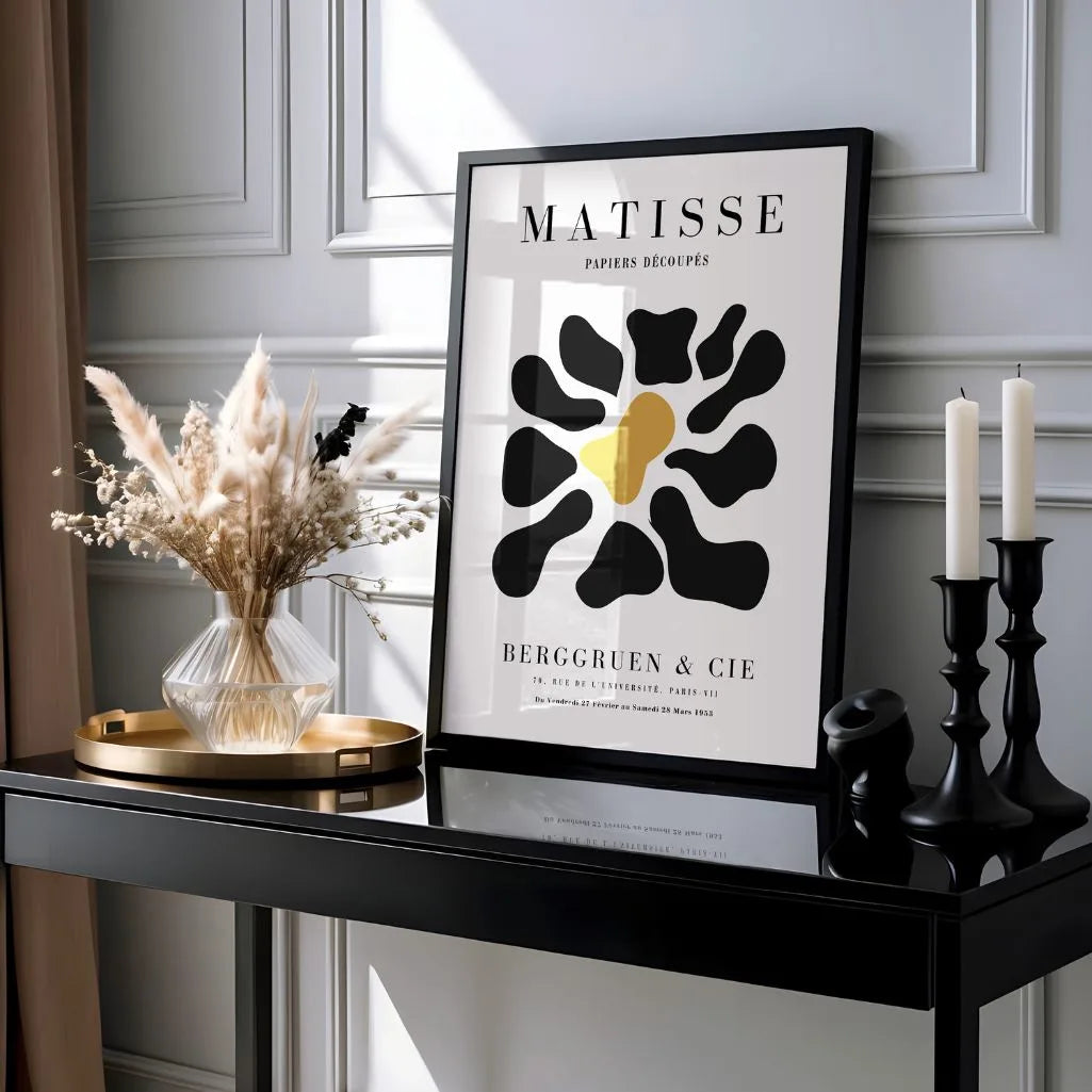 Matisse Schwarz Senf Formen Poster