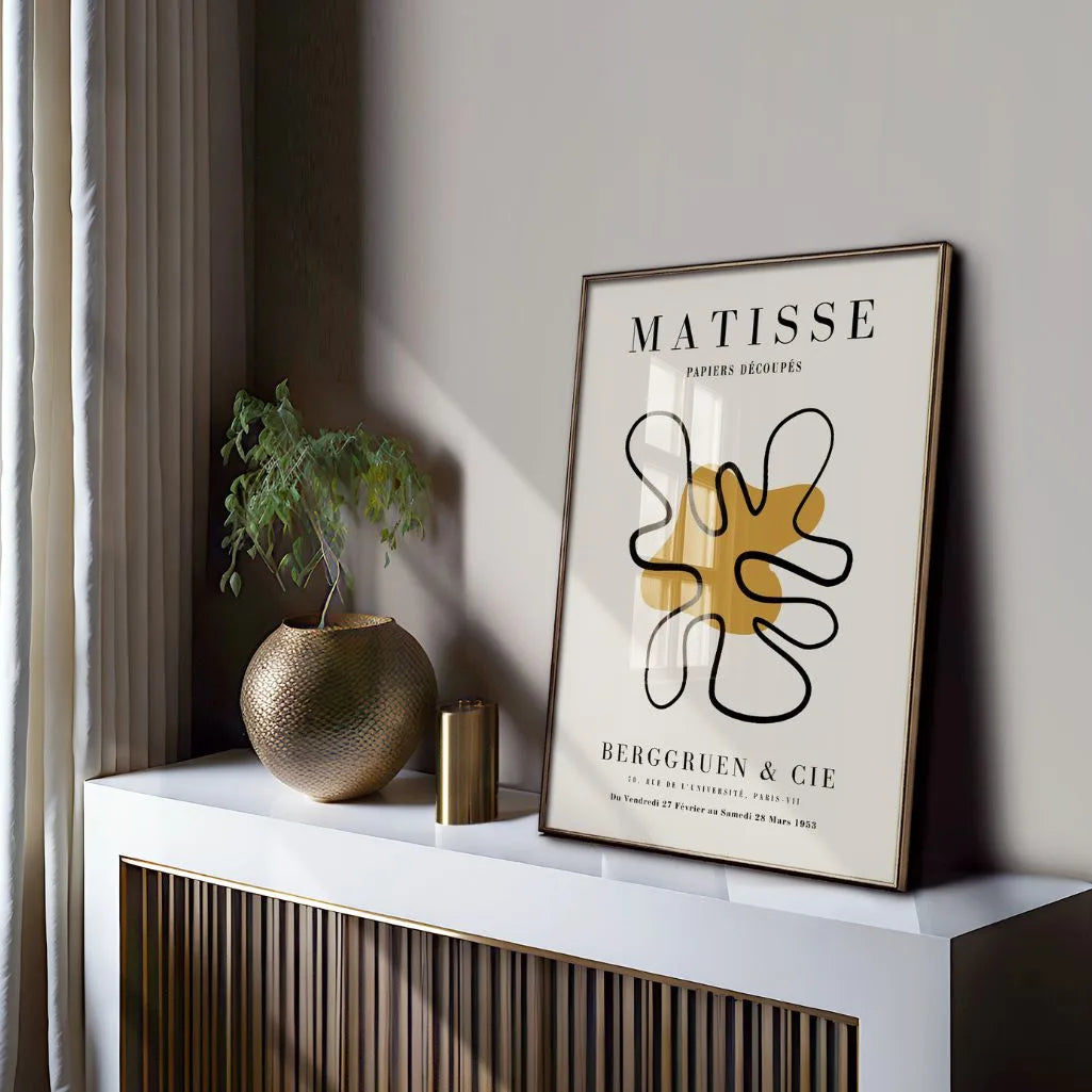 Matisse Senf Akzent Formen Poster