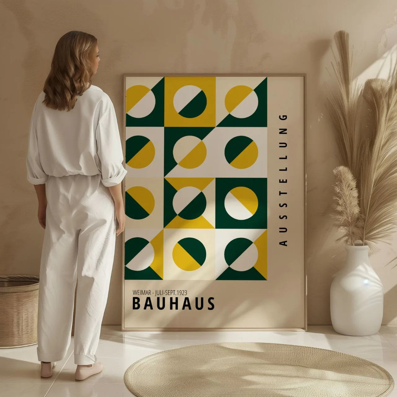 Bauhaus Grün Gold Poster