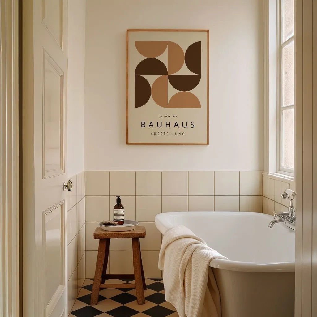 Bauhaus-Poster – Warme Geometrie