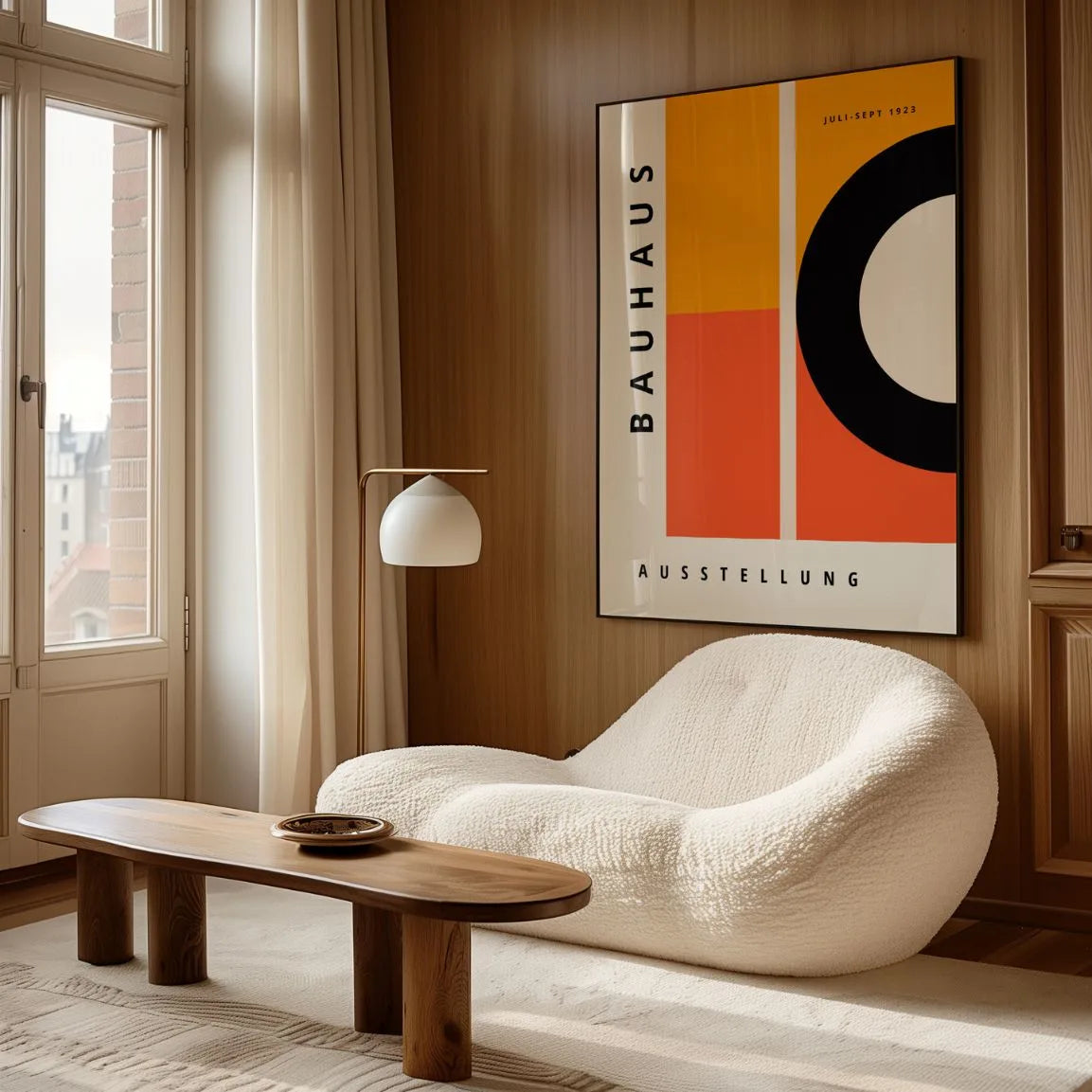 Bauhaus Orange Kontrast Poster