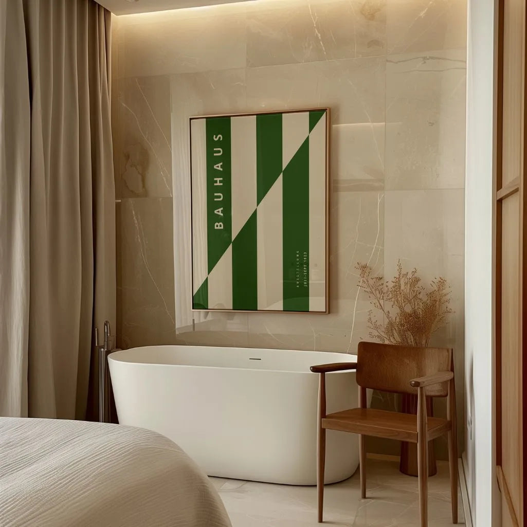 Bauhaus Grün Struktur Poster