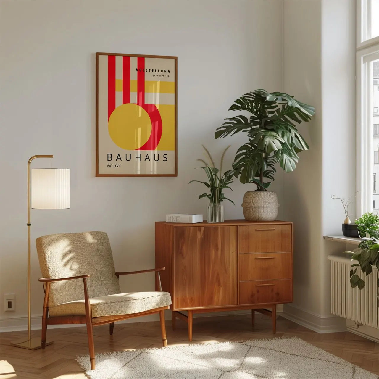 Bauhaus Rotgelb Energie Poster