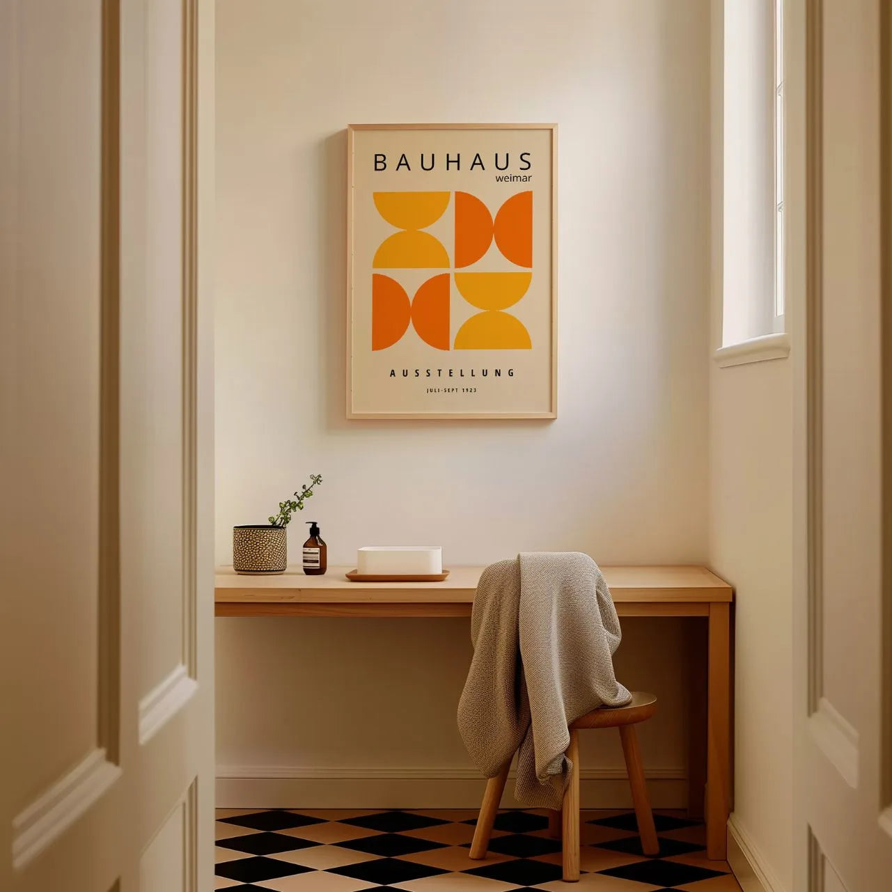 Bauhaus Orange Warmes Poster