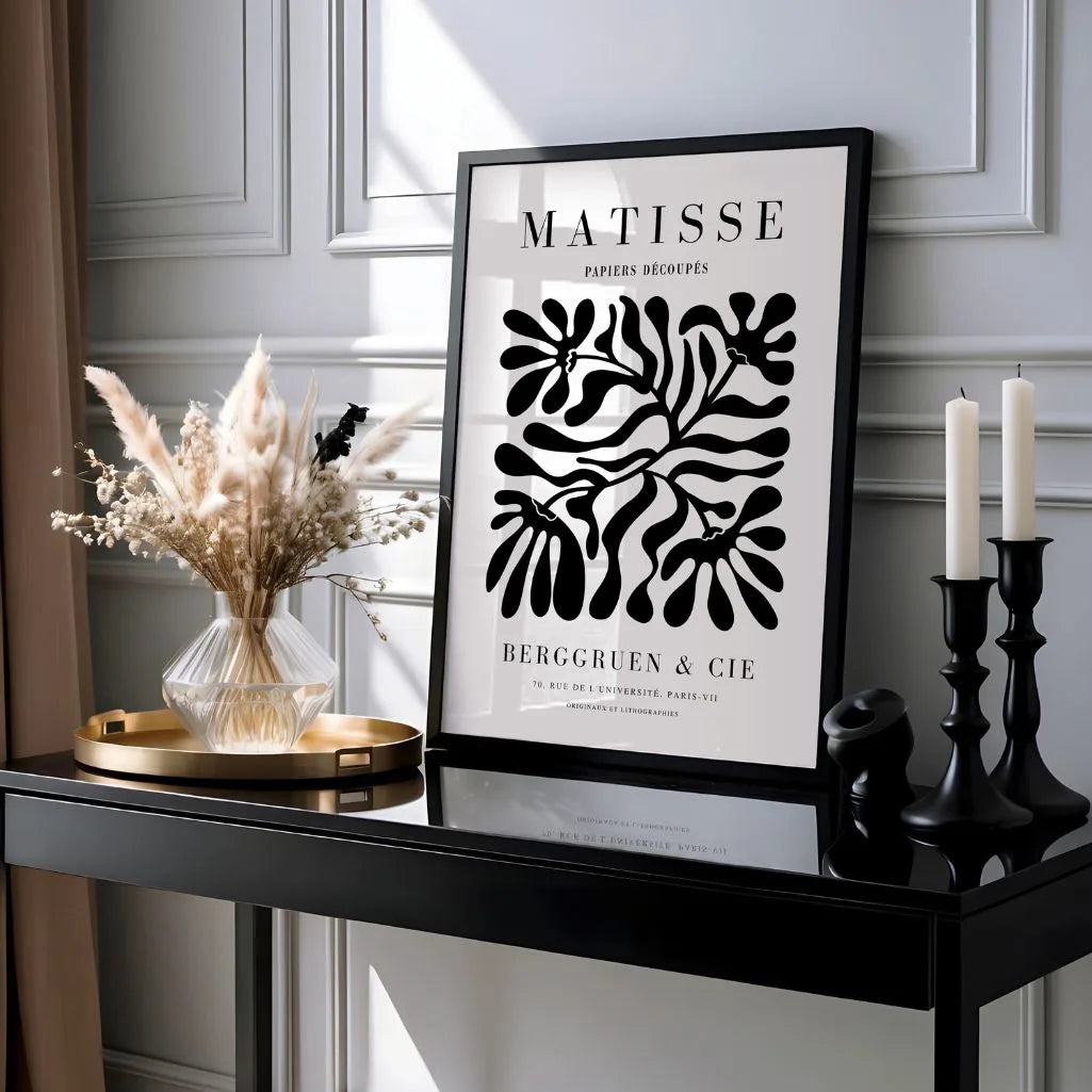 Henri Matisse Schwarzes Blumenposter