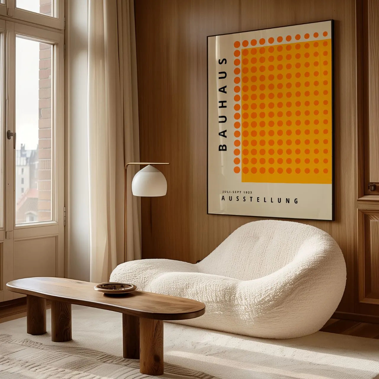 Bauhaus Orange Dynamik Poster