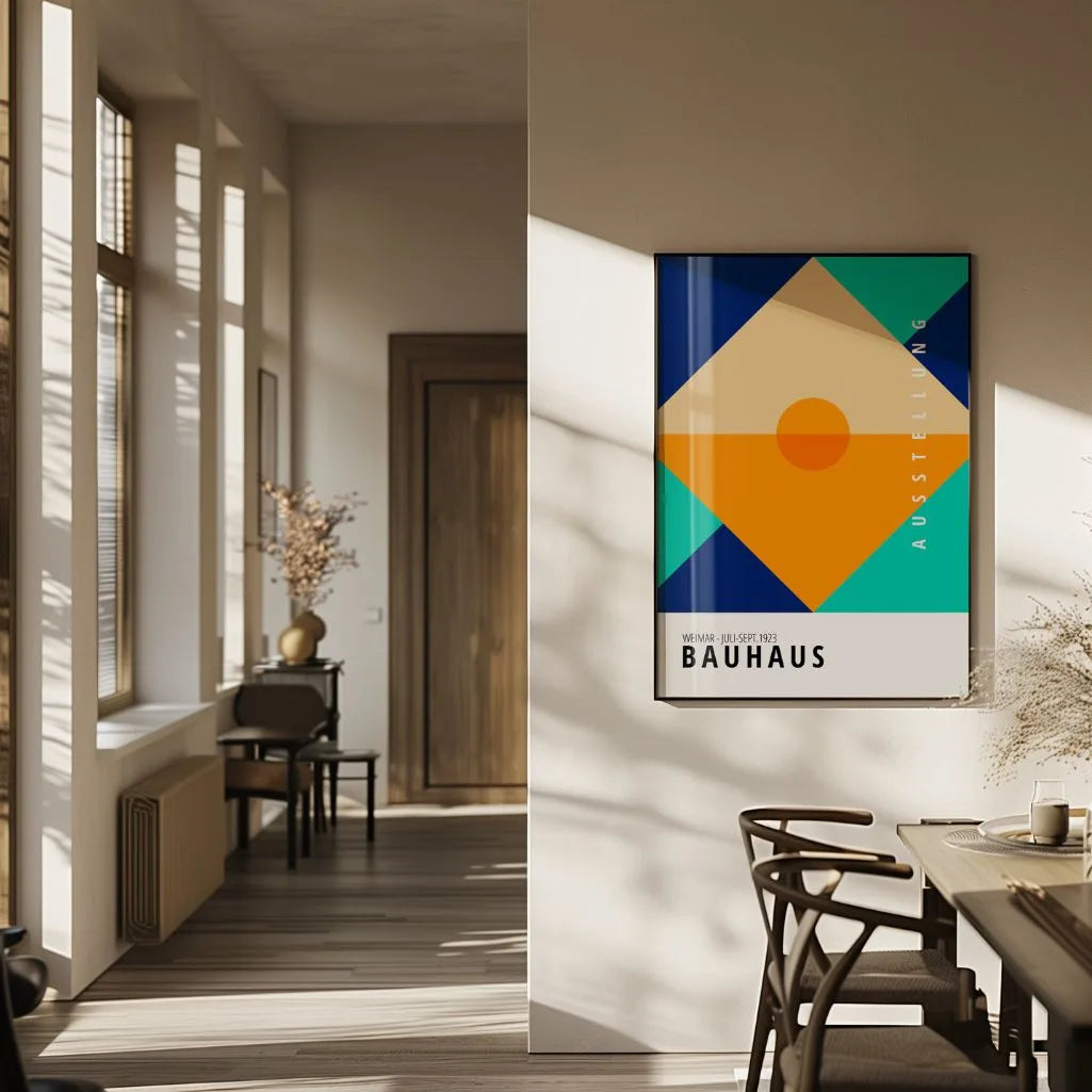 Bauhaus Orange Türkis Poster