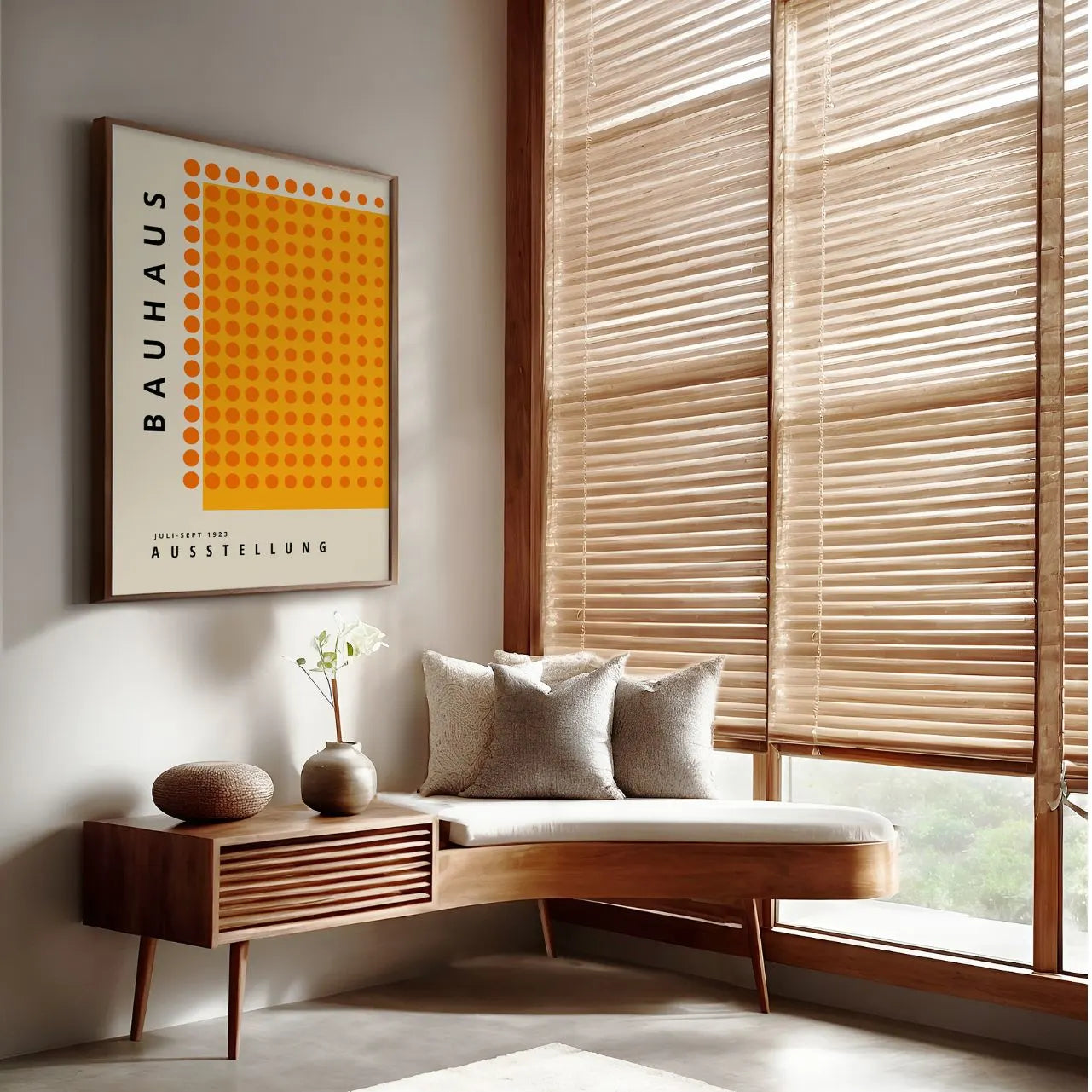 Bauhaus Orange Dynamik Poster