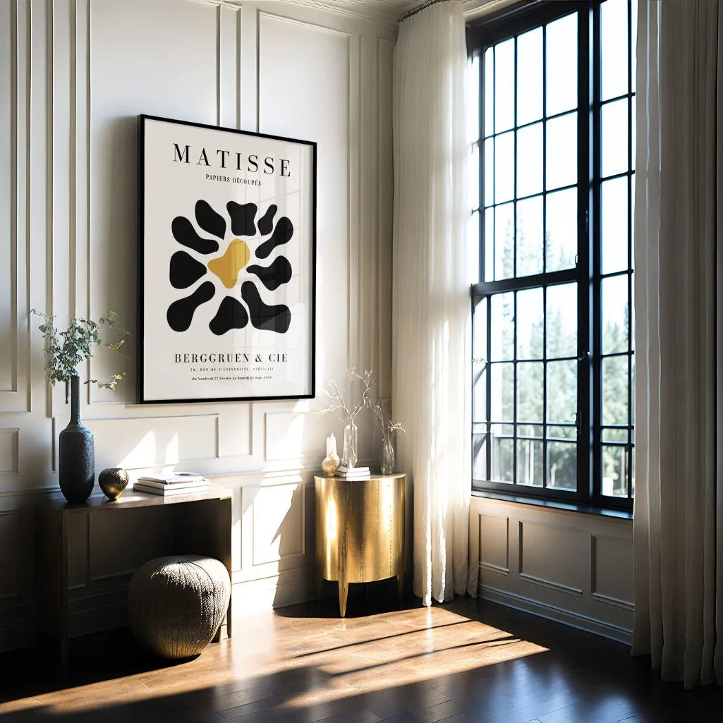 Matisse Schwarz Senf Formen Poster