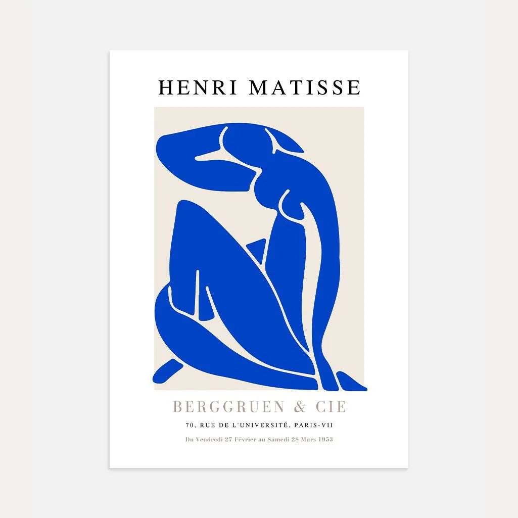 Matisse Nu Bleu Tiefblau Poster