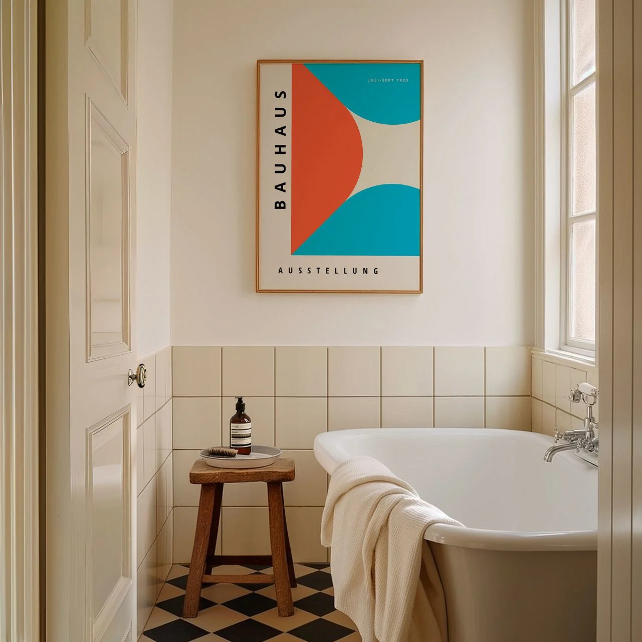 Bauhaus Blaurot Kontrast Poster