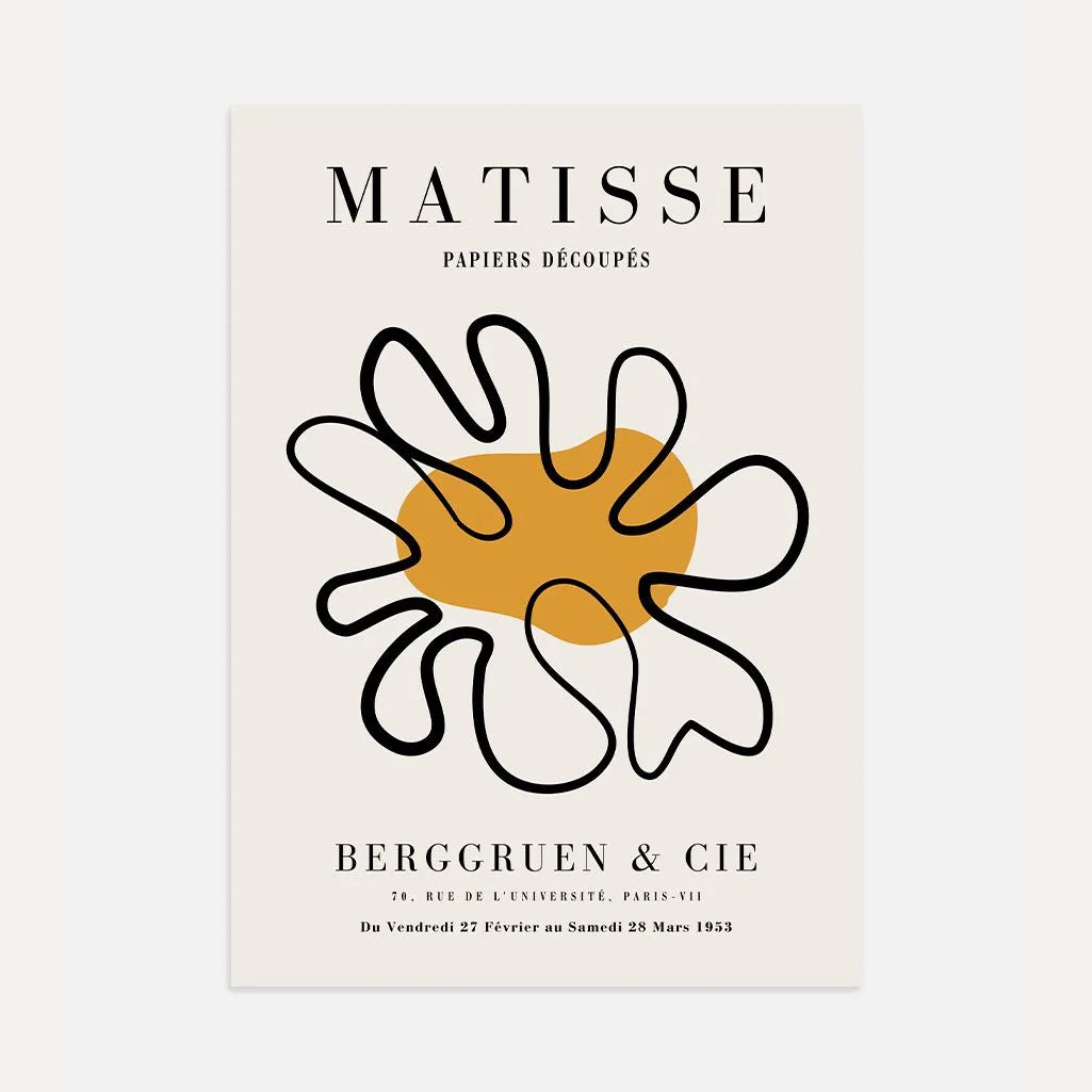 Henri Matisse – Scherenschnitt Poster Senfgelb