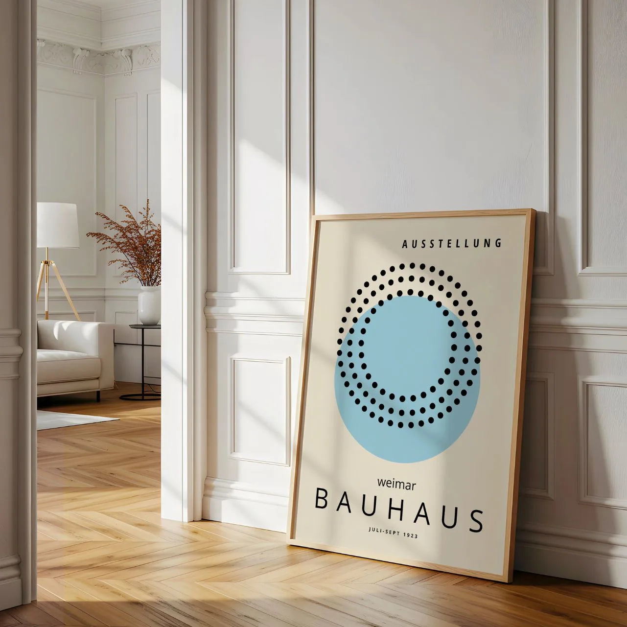 Bauhaus Blau Leichtes Poster