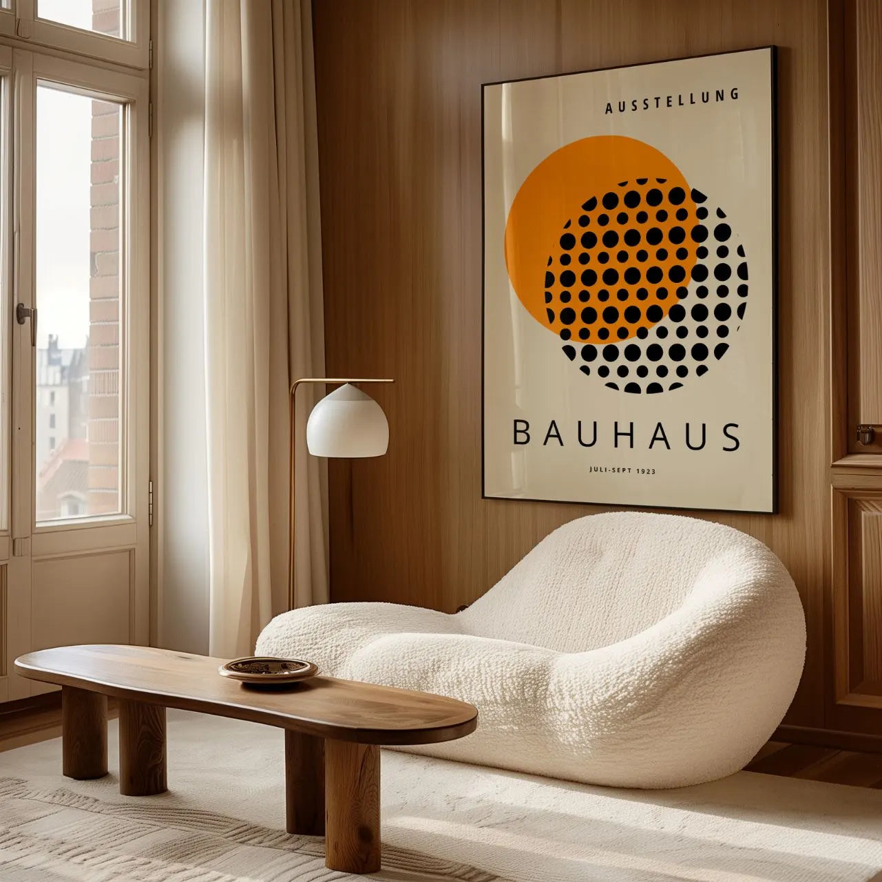 Bauhaus Orange Punkte Poster