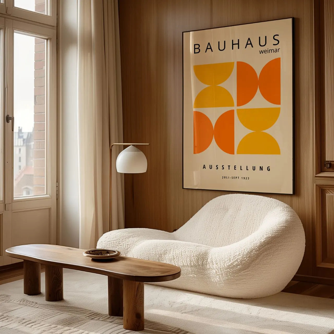 Bauhaus Orange Warmes Poster