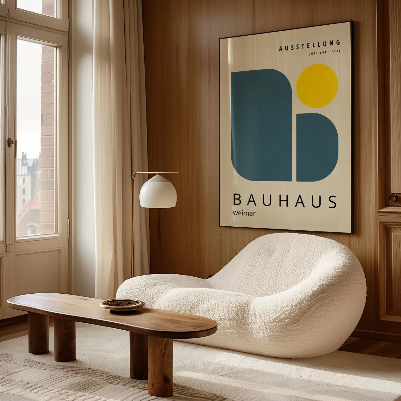 Bauhaus Blau Balance Poster