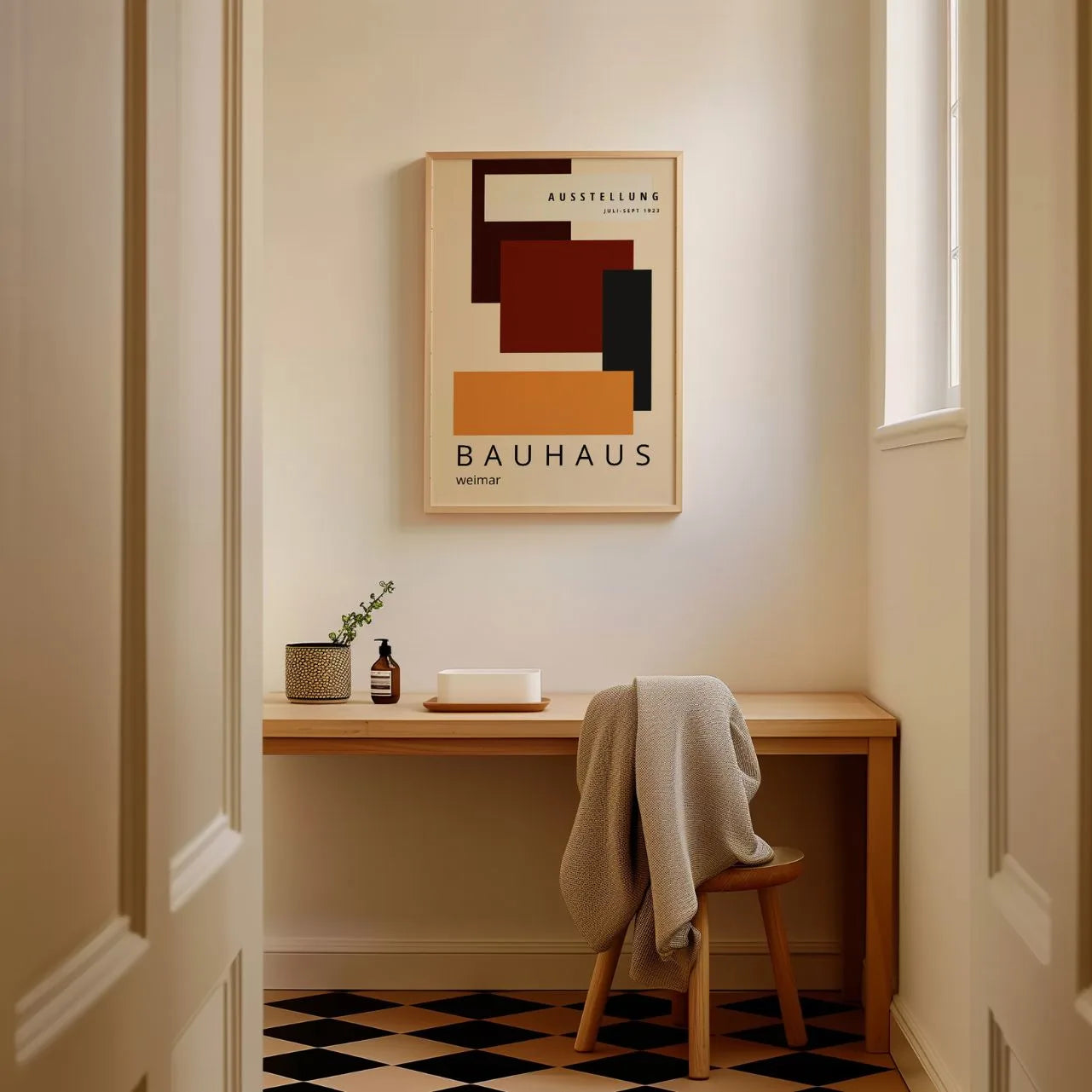 Bauhaus Orange Tiefe Poster