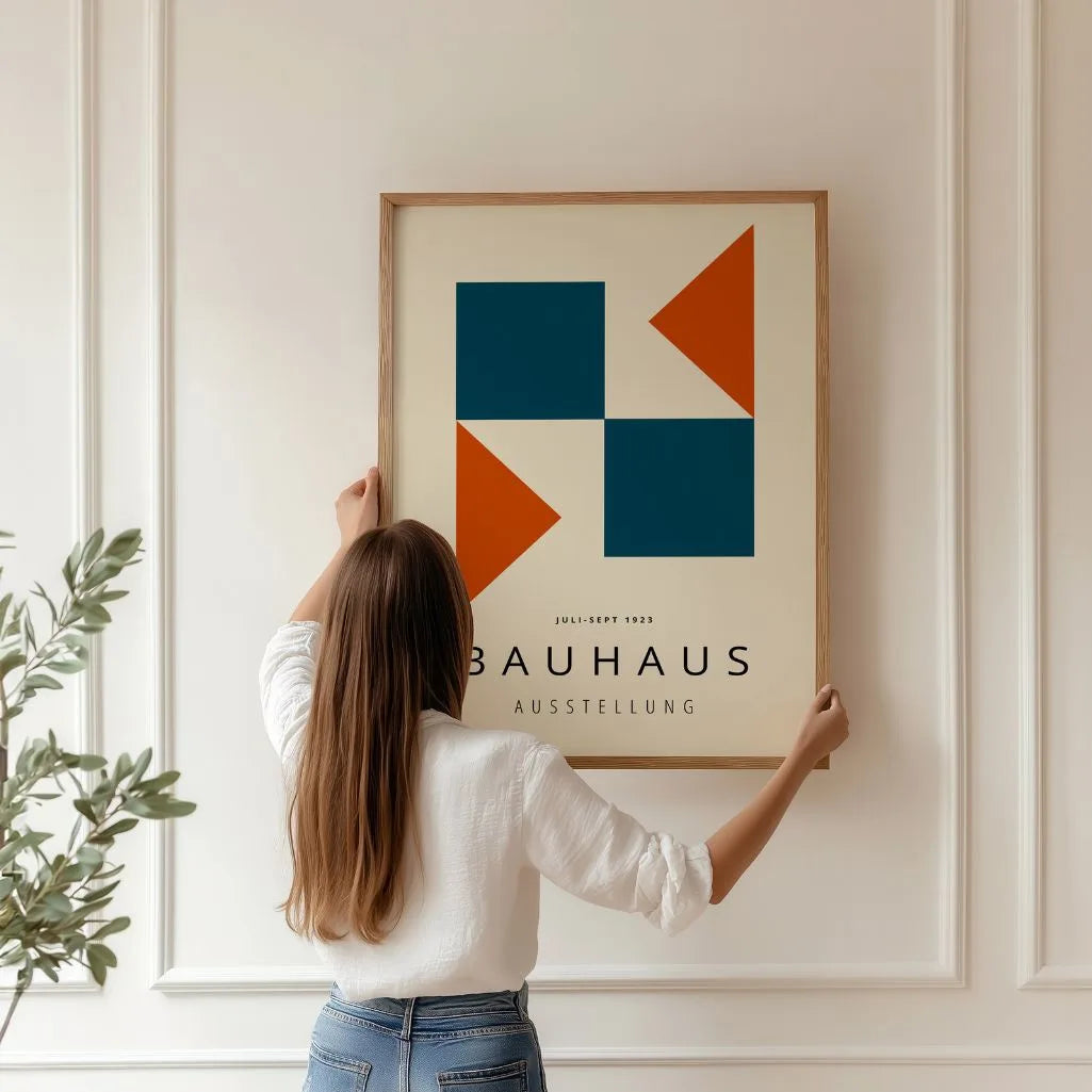 Bauhaus Kontrast Blau Poster