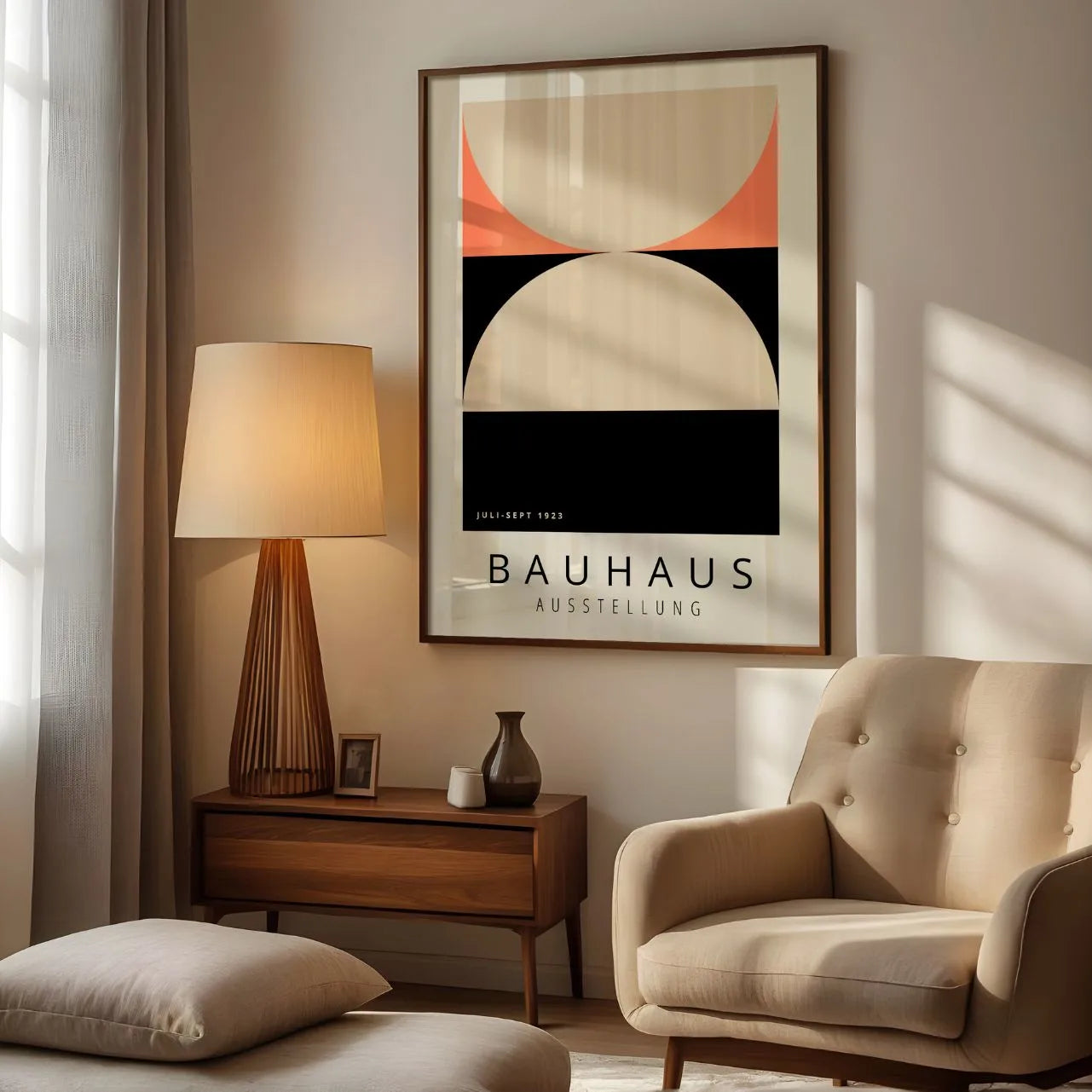 Bauhaus Beige Akzent Poster