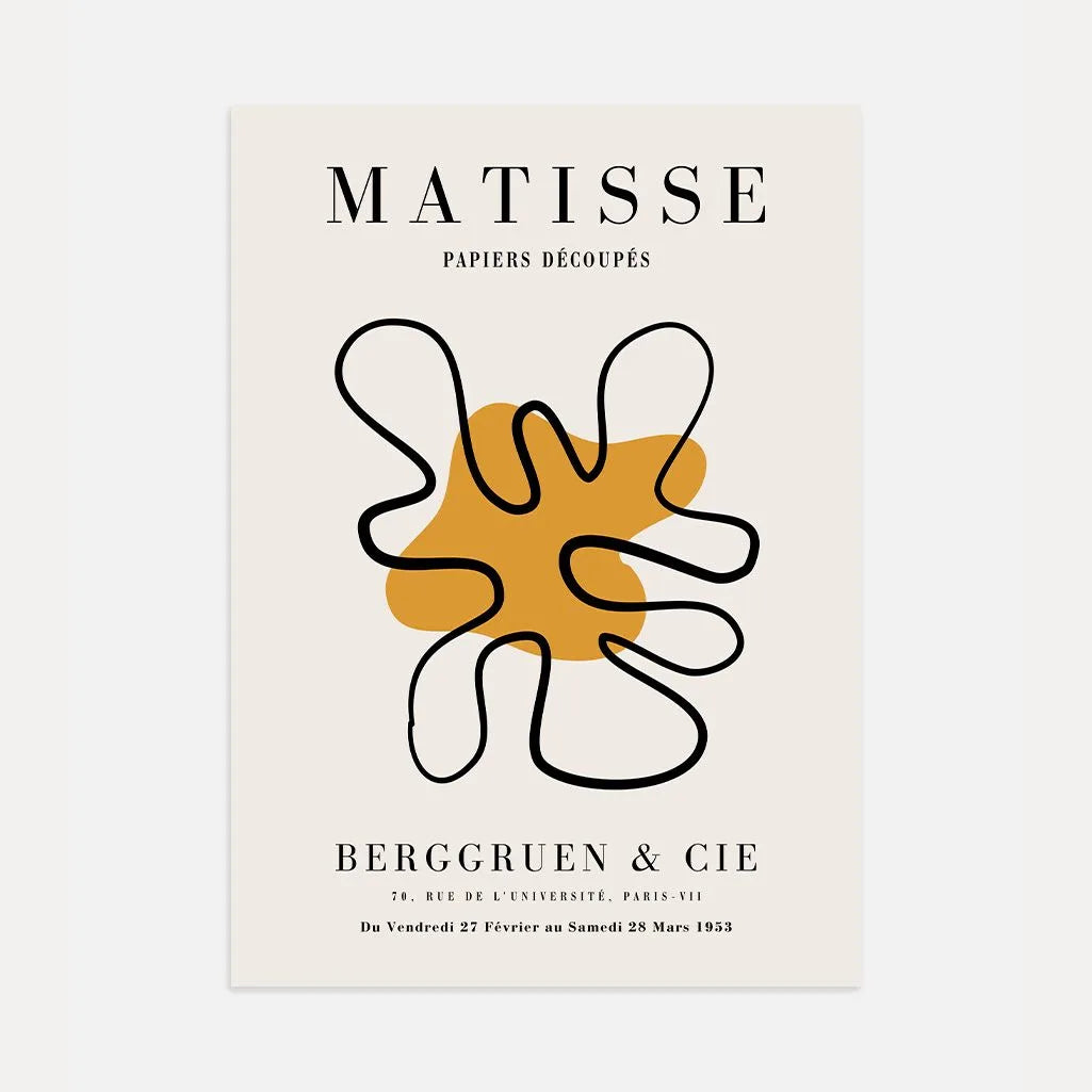 Matisse Senf Akzent Formen Poster