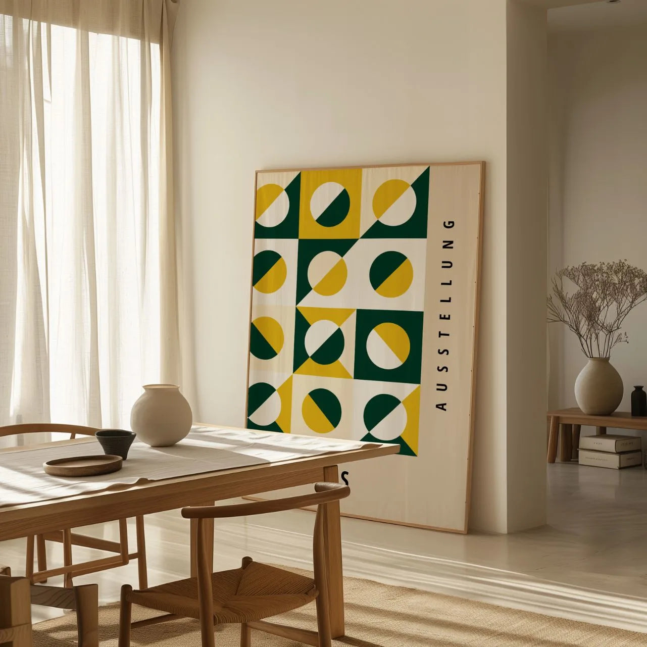Bauhaus Grün Gold Poster