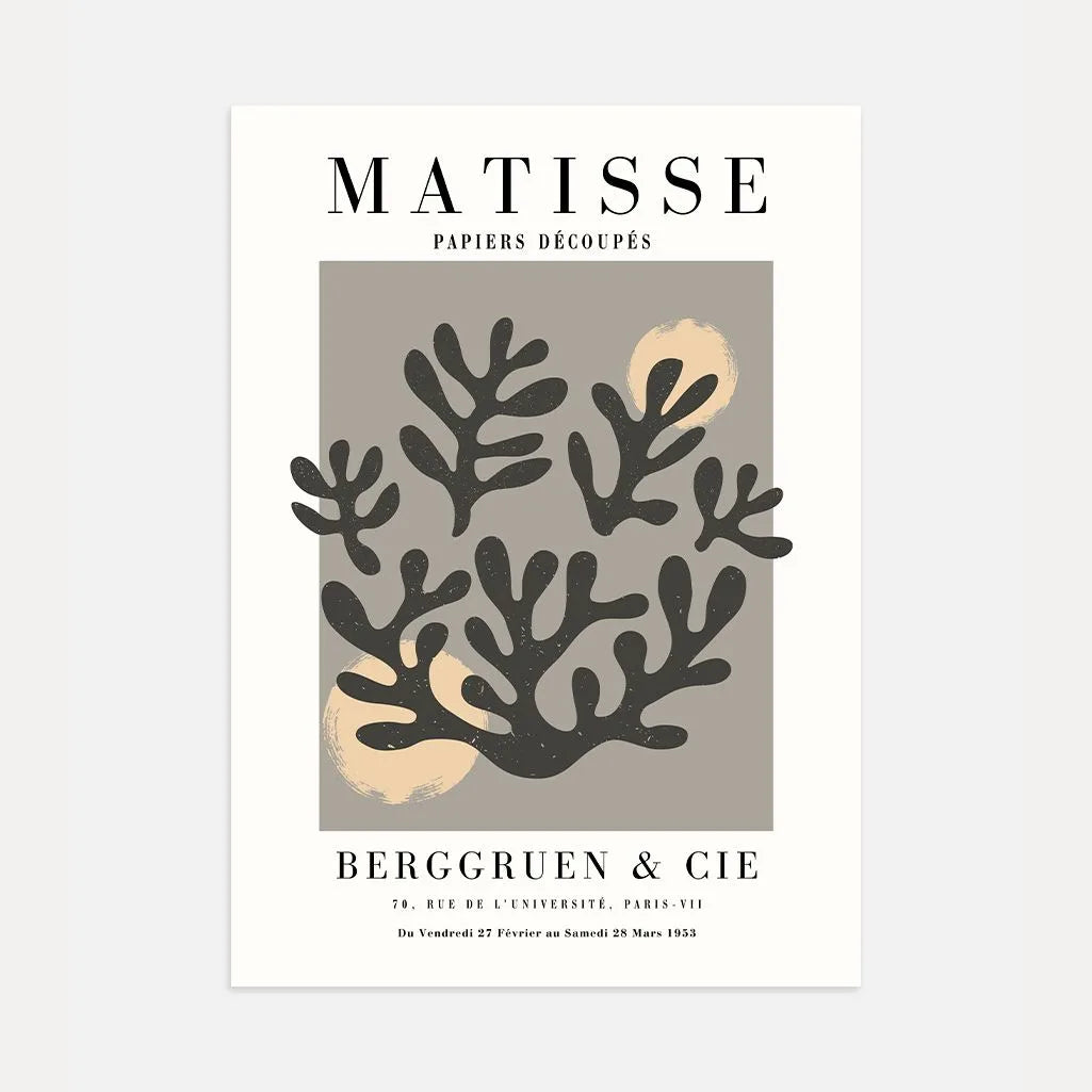 Matisse Graue Korallen Poster