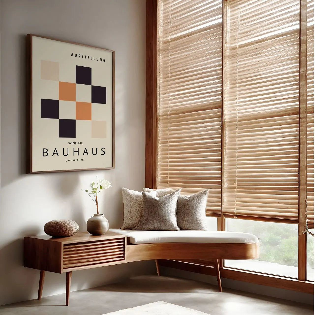 Bauhaus Quadrat Raster Poster