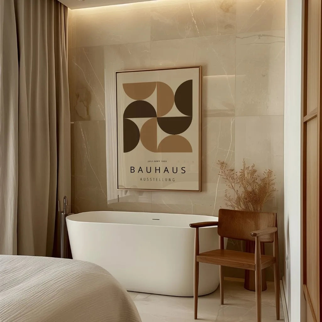 Bauhaus-Poster – Warme Geometrie