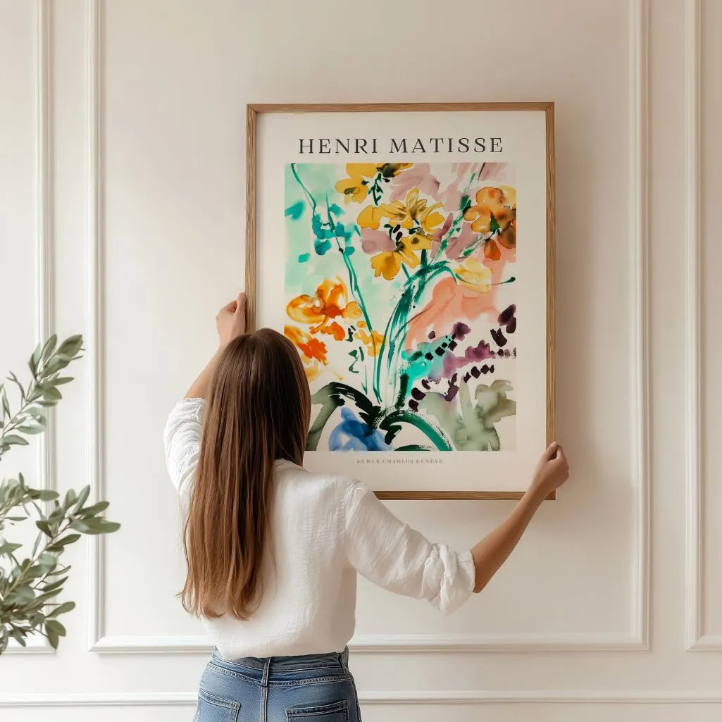 Matisse Aquarell Blumen Poster