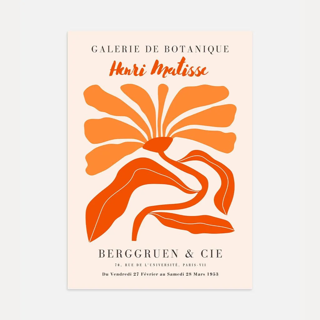 Matisse Orange Blüte Poster