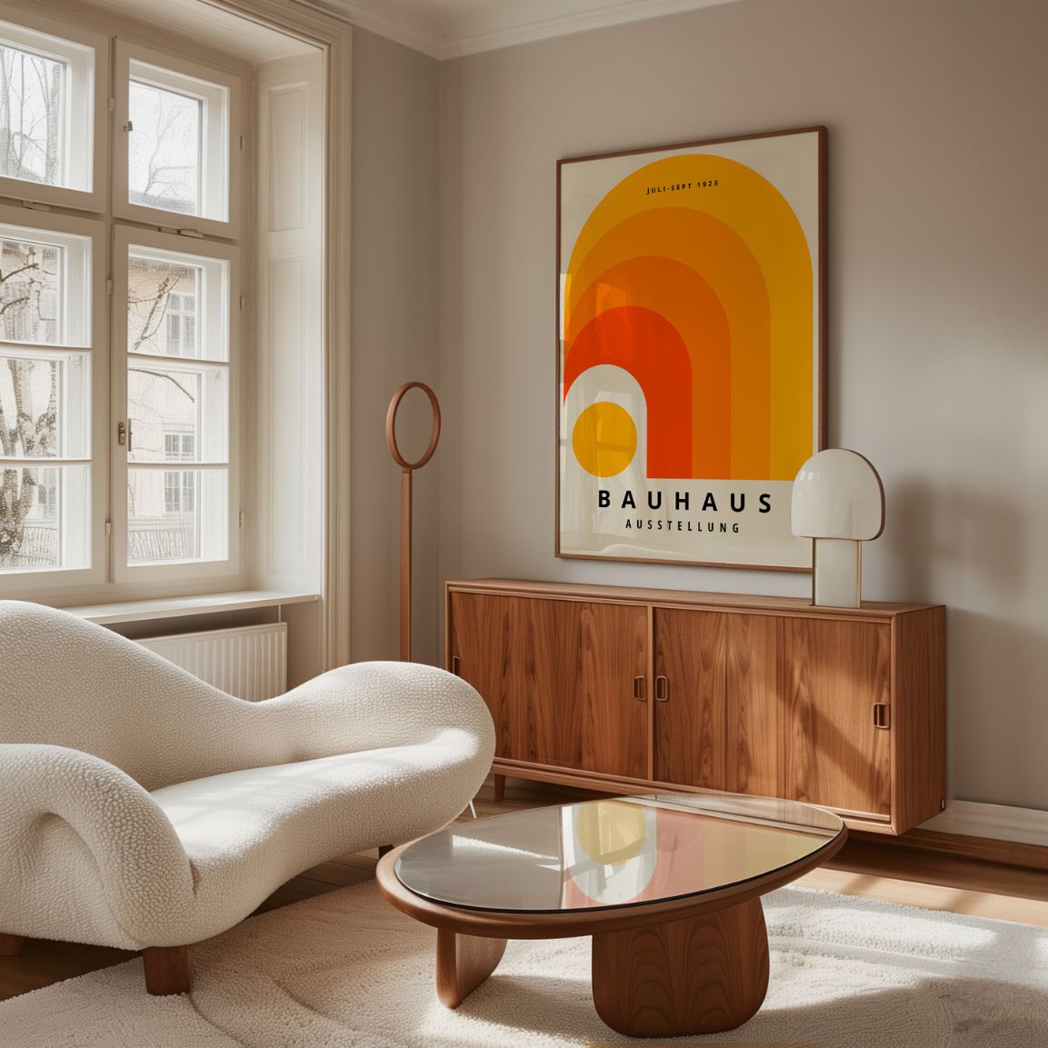 Bauhaus Oranger Regenbogen Poster