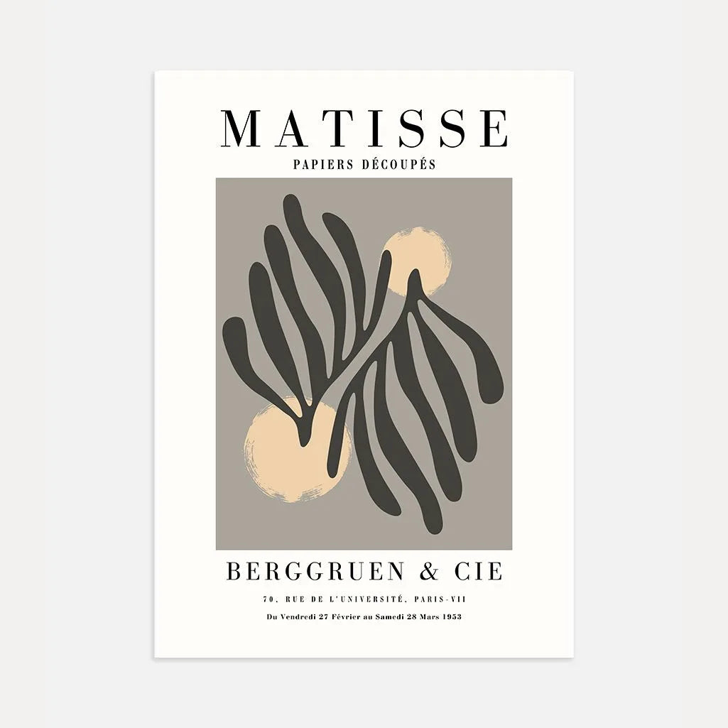 Matisse Graue Blätter Poster