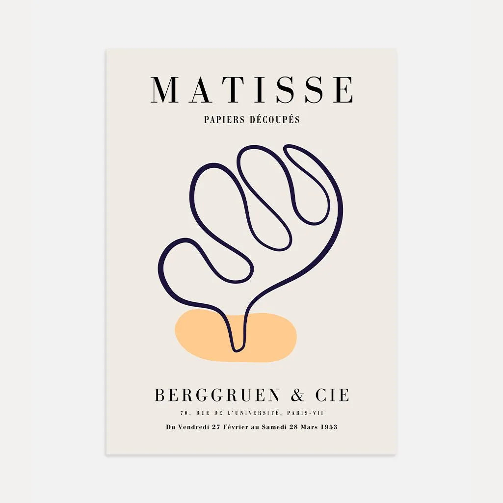 Matisse Orange Akzent Formen Poster