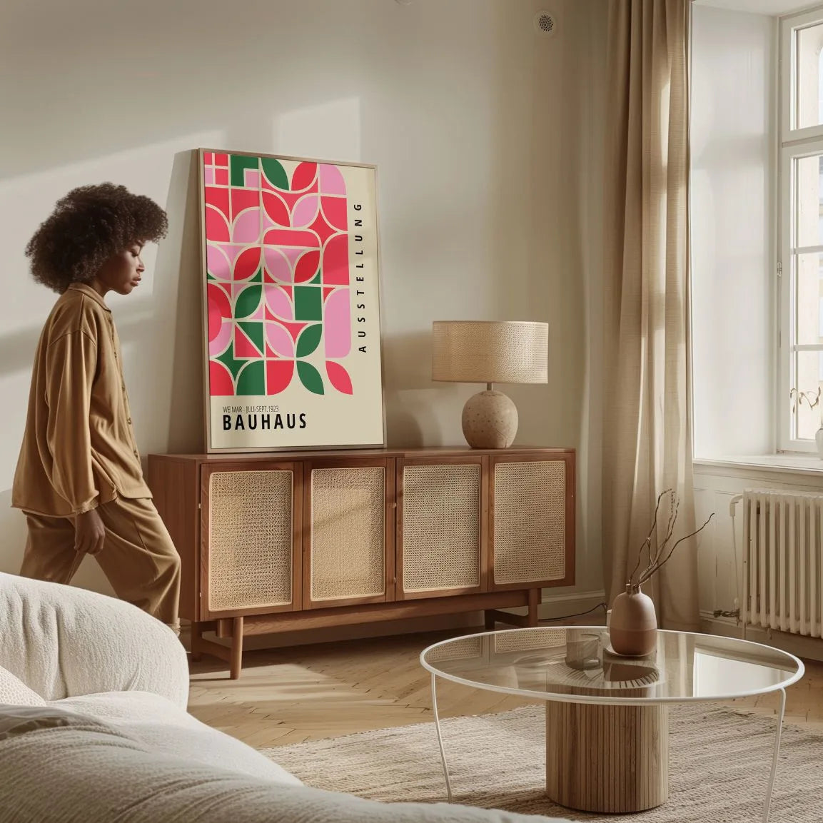 Bauhaus Grün Rot Poster