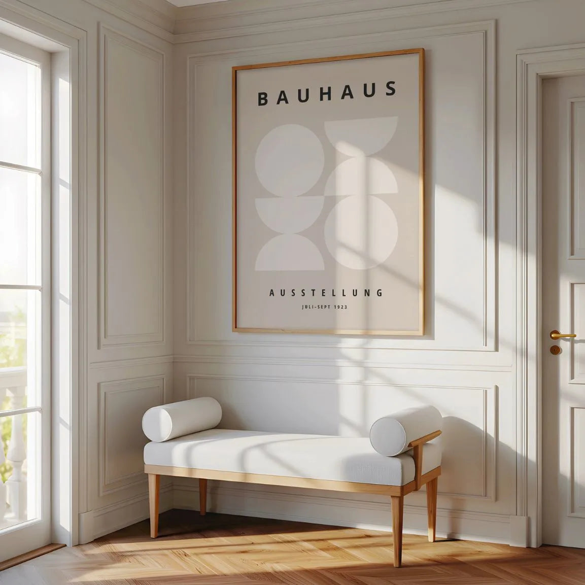 Bauhaus-Poster in Beige