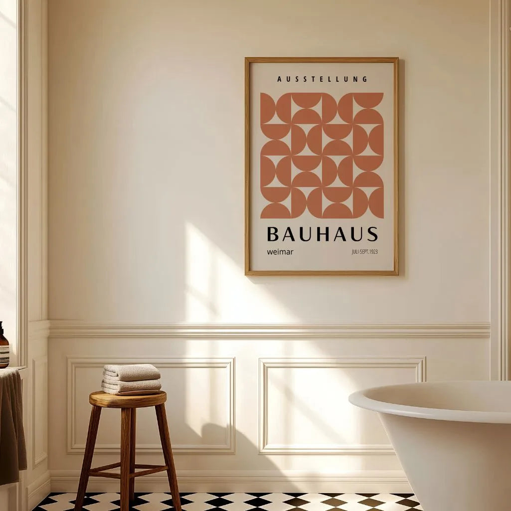Bauhaus-Poster – Ziegelgeometrie