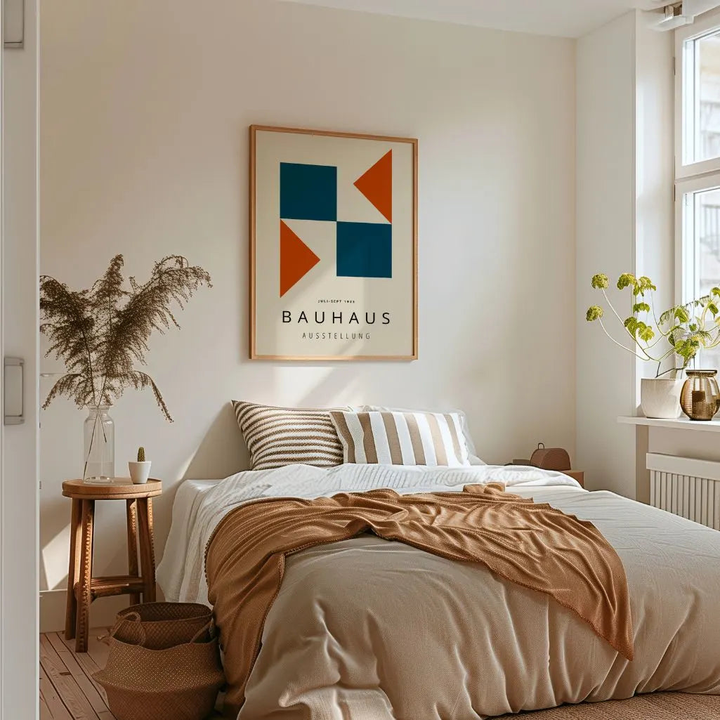 Bauhaus Kontrast Blau Poster