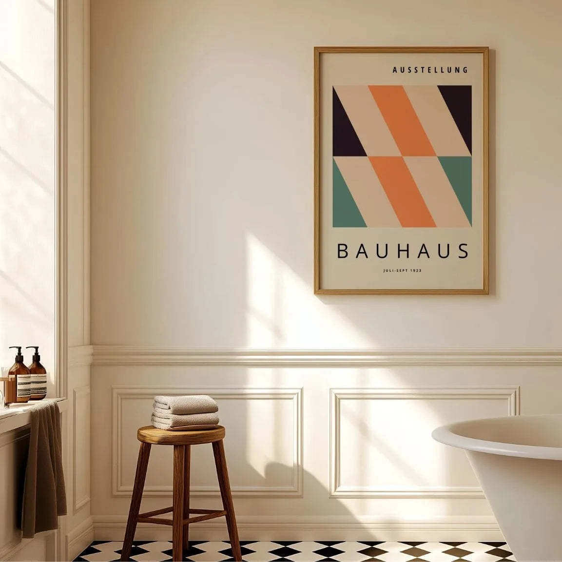 Bauhaus Diagonale Streifen Poster