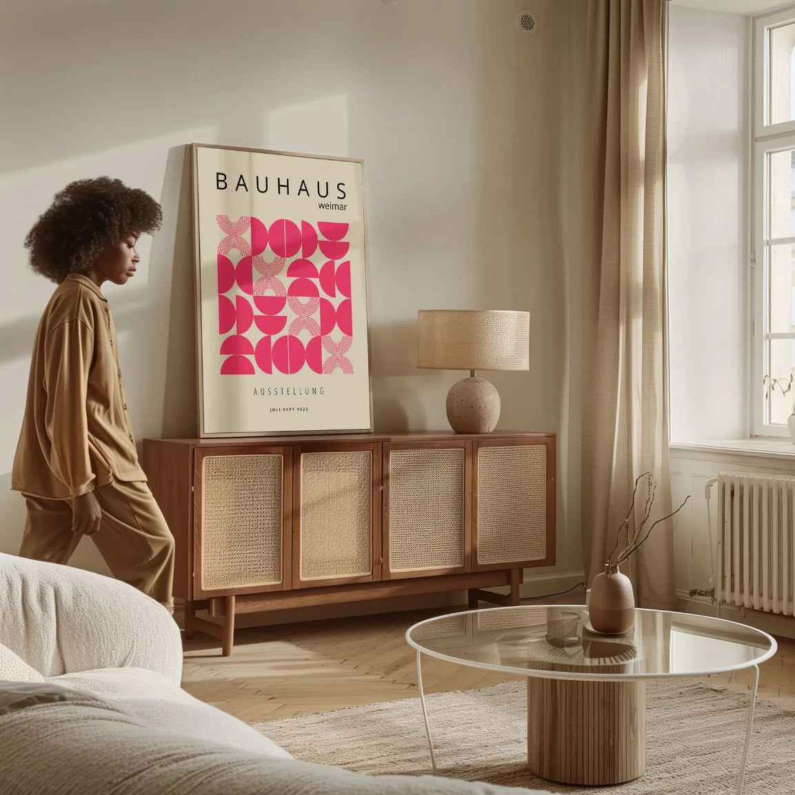 Bauhaus Pinke Halbkugeln Poster