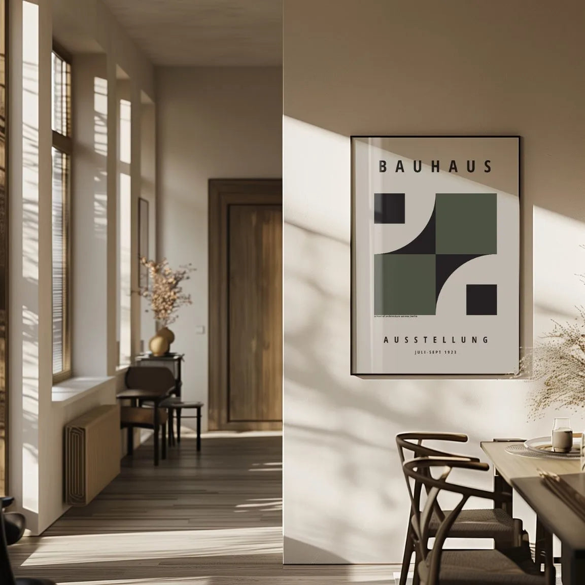 Bauhaus Grüne Formfusion Poster