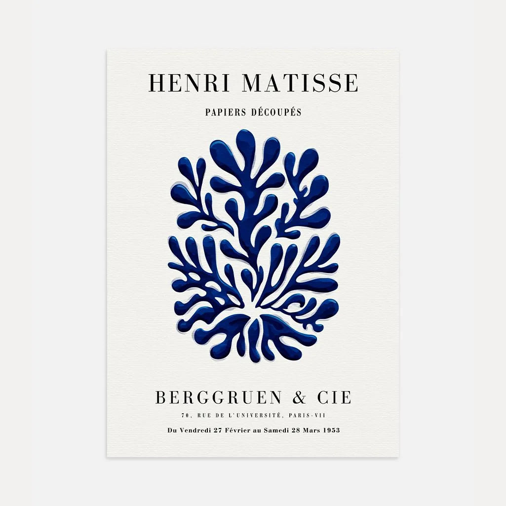 Matisse Blau Form Poster