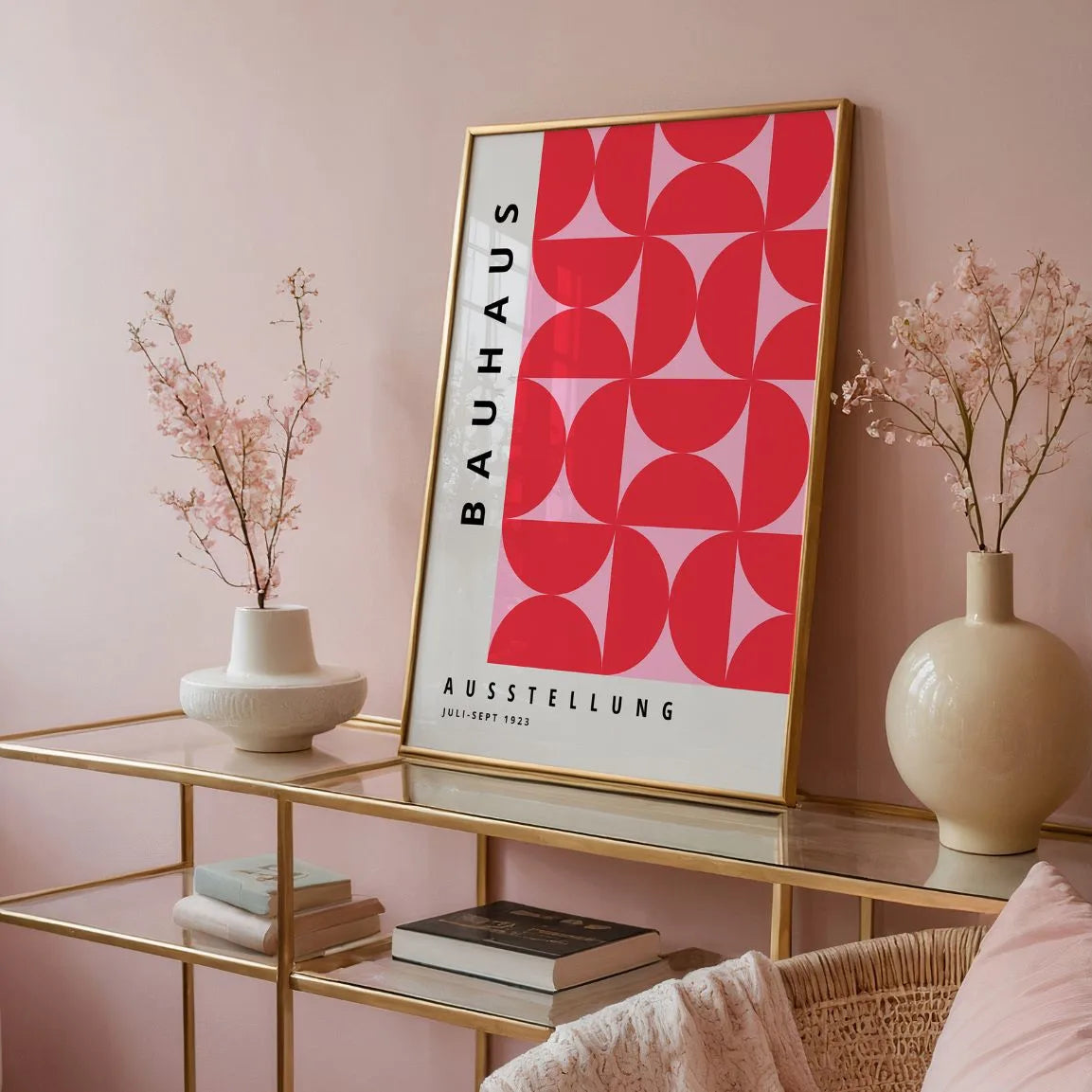 Bauhaus Rote Symmetrie Rhythmus Poster
