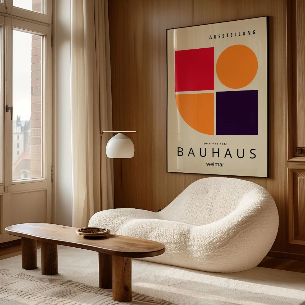 Bauhaus Rot Akzent Poster